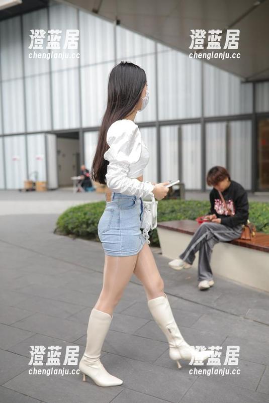 魔镜街拍 - 一条灰裙，支撑起一个OL的优雅，婷婷午后的无圣光套图，私密到足矣